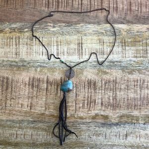 Leather Tasseled Necklace